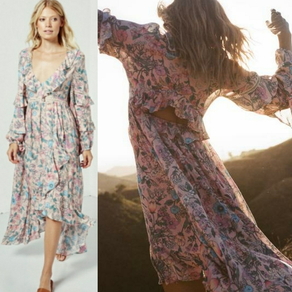 Sayulita Frill Gown Maxi Dress Musk Spell Designs - Picture 10 of 16